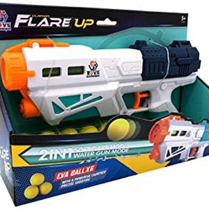 تفنگ اسباب بازی دو کاره آب پاش و توپی 2In1 مدل WATER GUN MOOD - SOFT DART MOOD_اسباب بازی